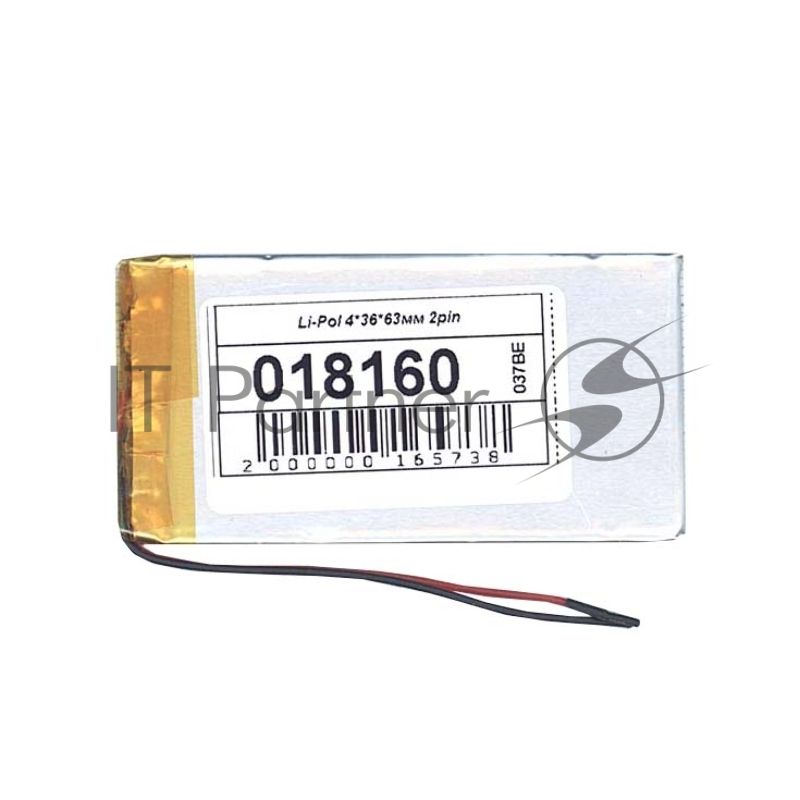 Аккумулятор Li-Pol (батарея) 4x36x63мм 2pin 3.7V/800mAh