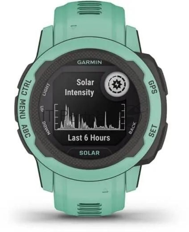 Умные часы Garmin Instinct 2S Solar Tactical 20мм 1.3" AMOLED корп.черный/мятный рем.мятный (010-02564-02)