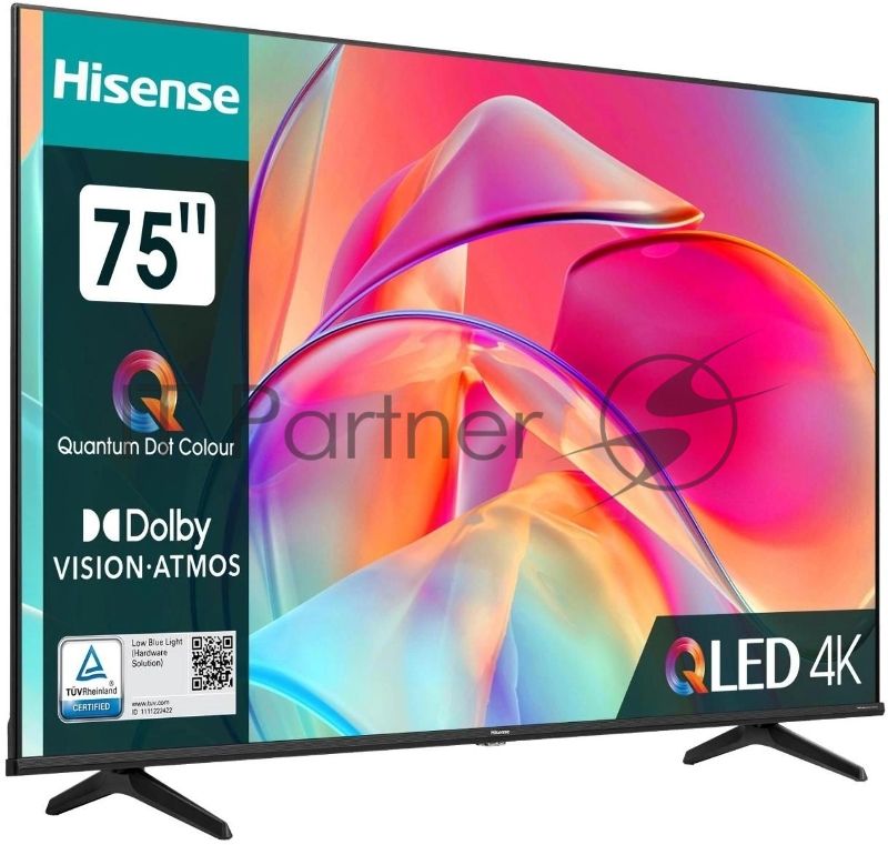 Телевизор Hisense 75" 75E7KQ черный LED UHD 60Hz Smart