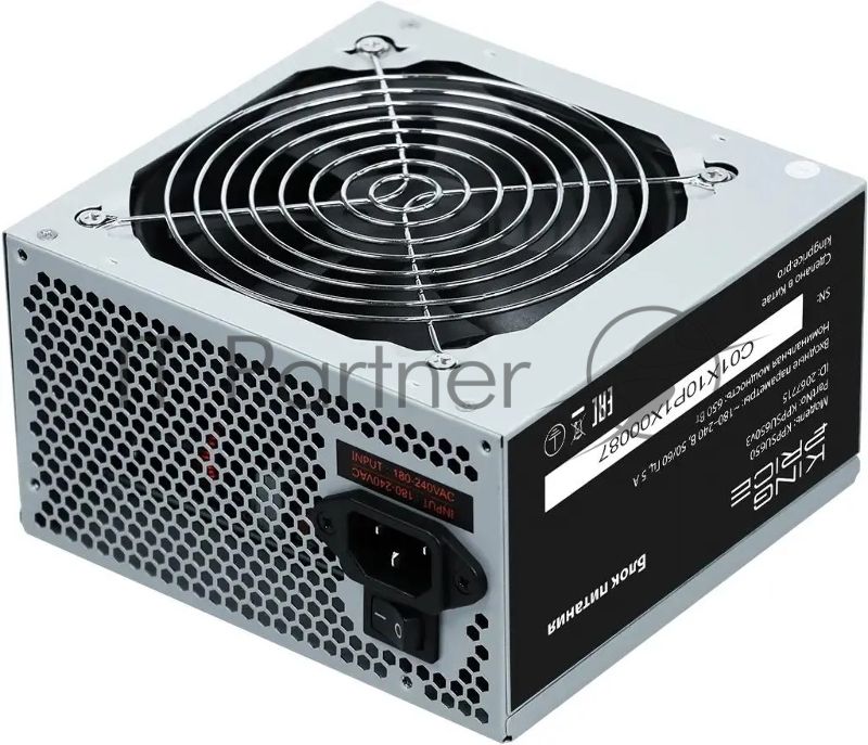 Блок питания KingPrice ATX 650W KPPSU650 (20+4pin) 120мм fan 4xSATA