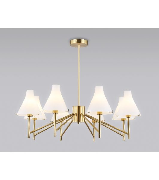 Люстра Ambrella light LH57135/8 BS/FR латунь/белый матовый E14/8 max 40W D800*650