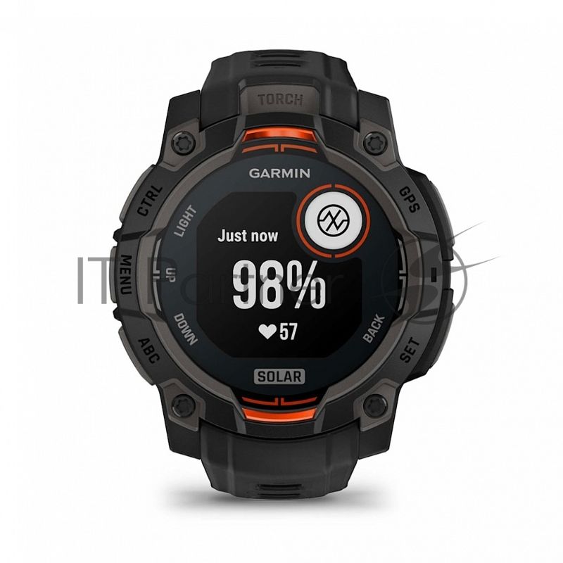 Смарт-часы Garmin Instinct 3 Solar черный, черный ремешок 45мм