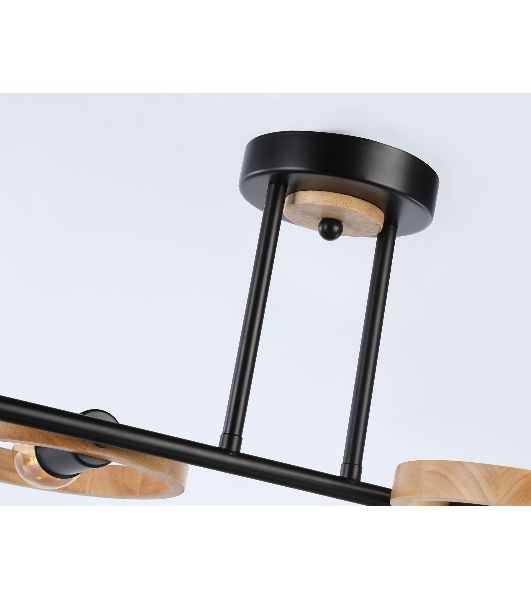 Светильник Ambrella light TR8248/4 BK/LWD черный/светлое дерево E27/4 max 40W 840*360*220