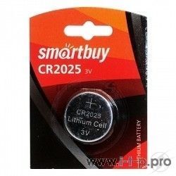 Батарейка Smartbuy CR2025/1B (12/720) (SBBL-2025-1B) (1 шт. в уп-ке)