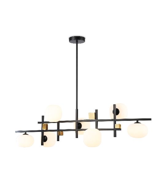 Светильник Ambrella light LH51017/7 BK/BS/FR черный/латунь/белый матовый G9*7 max 28W 1100*240*300