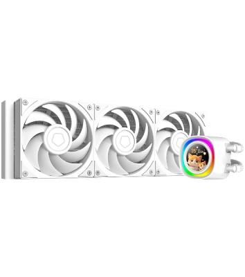 Система жидкостного охлаждения ID-Cooling FX360 LCD PE WHITE (Soc 1851/1700/1200/115X/AM5/AM4, 3x120мм fan, 2450rpm, 34.3 дБ, 350W, PWM 4-pin, Al+Cu) (FX360 LCD P