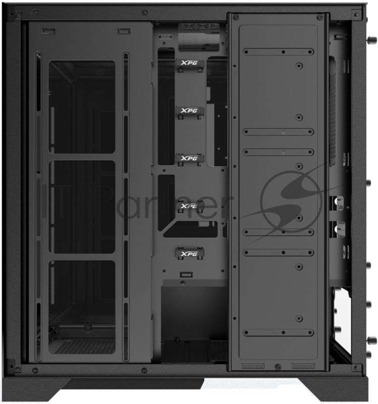 Компьютерный корпус XPG INVADER X черный (INVADERXMTWOF-BKCWW) Mid-Tower, Micro-ATX, Mini-ITX, Standard-ATX, USB 3.2 Gen2 Type-A, USB 3.2 Gen2 Type-C