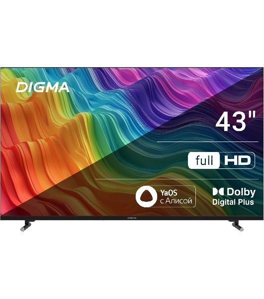 Телевизор Digma 43" DM-LED43SBB33 черный LED FHD 60Hz Яндекс ТВ