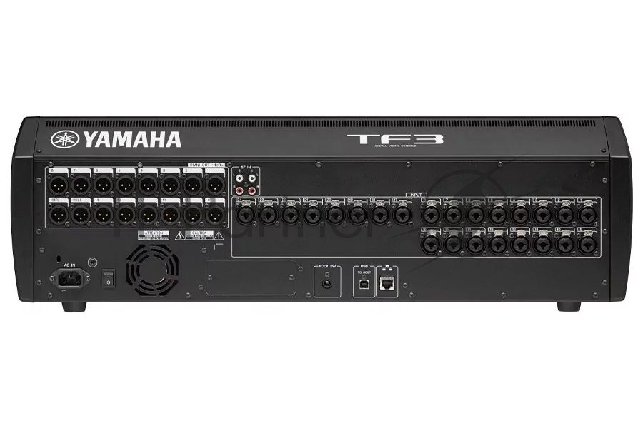 Микшер Yamaha TF3 ZG70960 цифровой, 24 аналоговых XLR/TRS MIC/LINE + 2 аналоговых RCA стерео линейных входа, 16 аналоговых XLR выходов, 25 моторизированных фейдера, 48 входных микшируемых каналов, USB 2.0