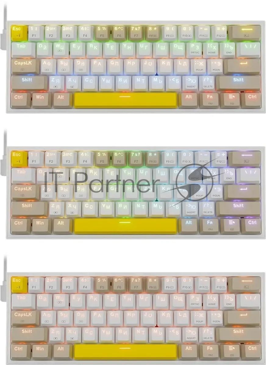 Клавиатура Redragon Fizz проводная, USB Type-A, белый