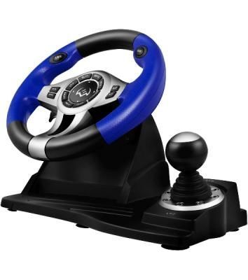 Руль черный SVEN GC-W600 (виброотдача, педали, джойстик, 12 кн., USB)