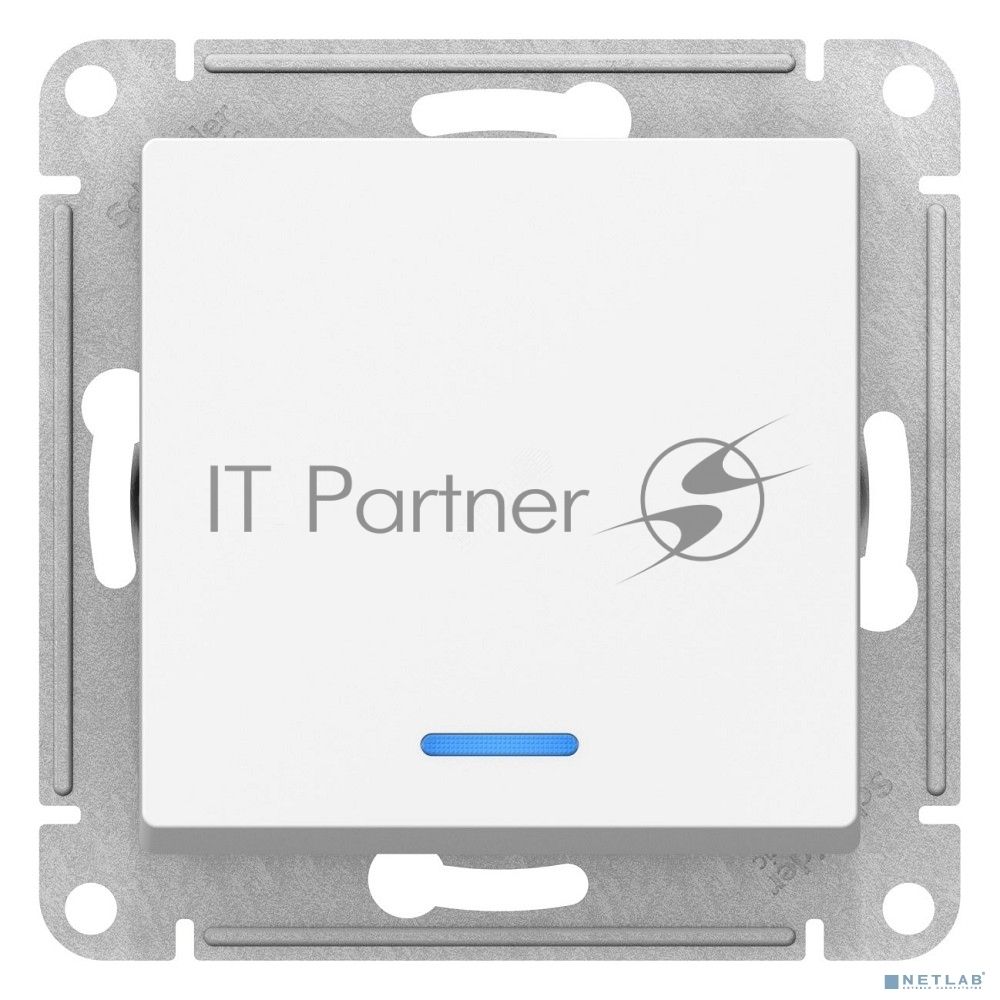 Механизм переключателя проходного 1-кл. СП AtlasDesign 10А IP20 (сх. 6а) 10AX с подсветкой бел.