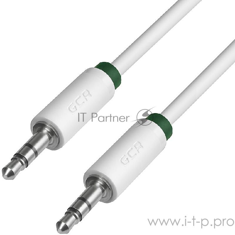 Кабель Greenconnect аудио 3.0m jack 3,5mm/jack 3,5mm белый, зеленая окантовка, ультрагибкий, 28 AWG, M/M, Premium GCR-AVC1662-3.0m, экран, стерео Кабель Greenconnect аудио 3.0m jack 3,5mm/jack 3,5mm белый, зеленая окантовка, ультрагибкий, 28 AWG, M/M, Pre