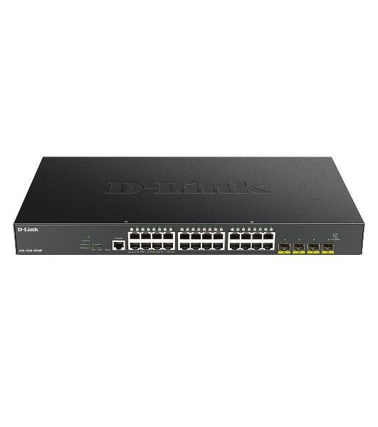 Коммутатор D-Link DGS-1250-28XMP/RU/A1A, 24×1 Гбит/с + 4×10 Гбит/с SFP+, управляемый