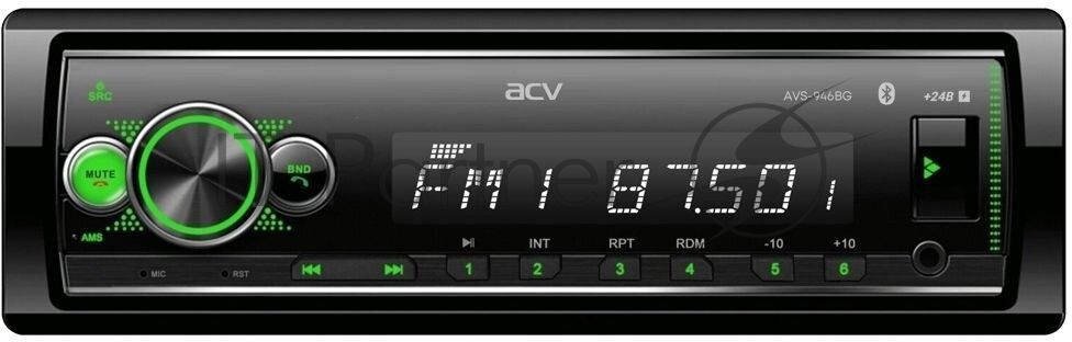 Автомагнитола ACV AVS-946BG, 1 DIN, Bluetooth, USB Type-A, AUX