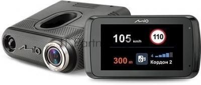 Видеорегистратор с радар-детектором Mio MiVue i88 GPS ГЛОНАС черный (плохая упаковка)