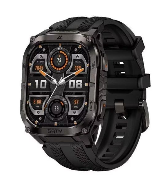 Умные часы KOSPET Tank M4C, 1.96" AMOLED, Bluetooth, GPS, IP69, черный