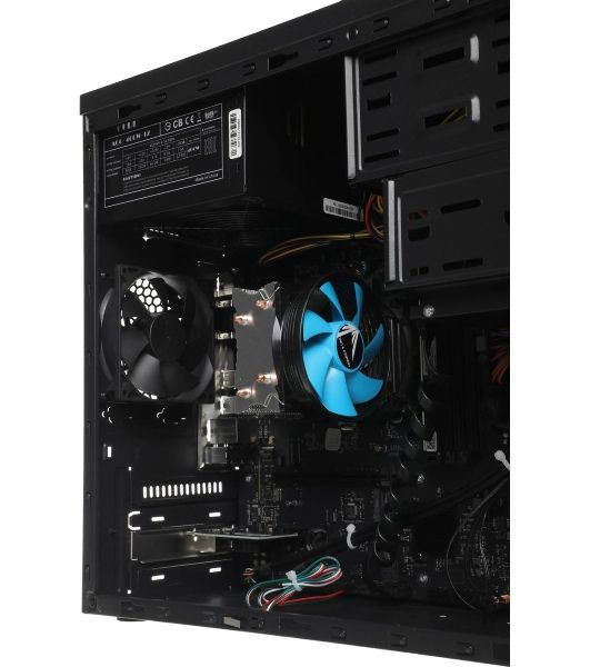 Компьютер Amur Нарвал B7I21 MT i3 12100 (3.3) 16Gb SSD 512Gb UHDG 730 FreeDOS 2.5xGbitEth 400W мышь клавиатура черный (RUS) (2147008)
