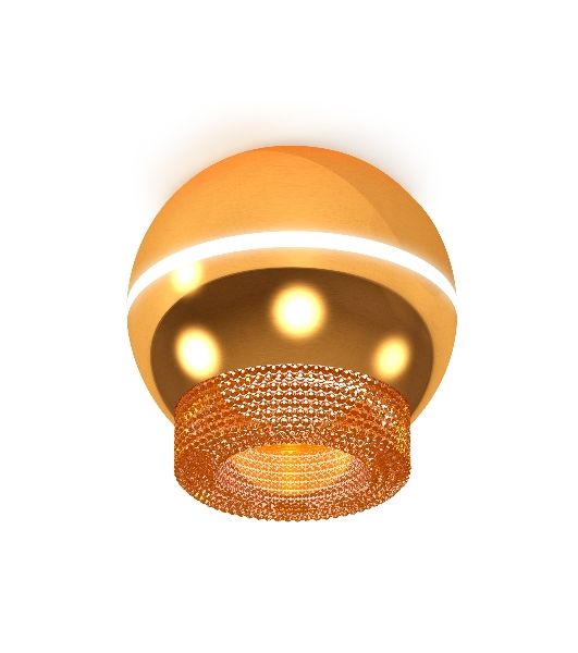 Светильник Ambrella Light XS1105020 PYG/CF золото желтое полированное/кофе MR16 GU5.3 LED 3W 4200K (C1105, N7195)