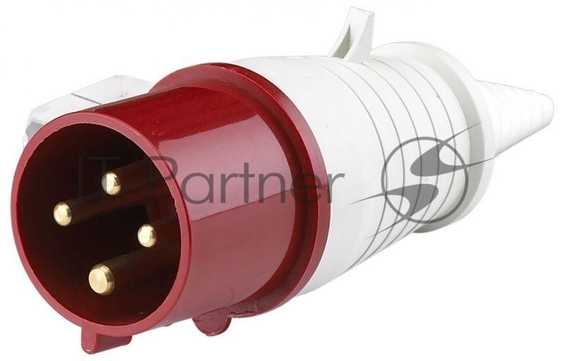Вилка эл. каб. 32А 3P+E+N 380В тип. роз. 025 IP44 DEKraft 26006DEK
