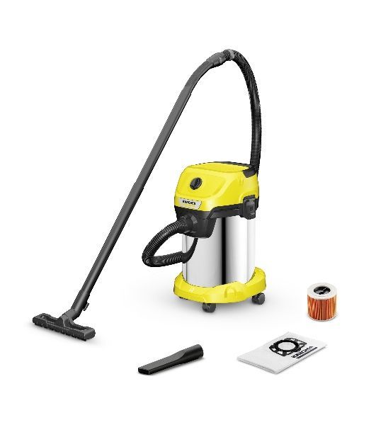 Строительный пылесос Karcher WD 3 S V-19/4/20 (YSY) 1000Вт (уборка: сухая/сбор воды) желтый