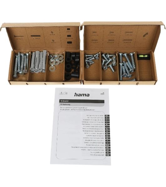 Кронштейн для телевизора Hama 00220844 черный, 37"-120" макс. 100 кг, настенный, наклон