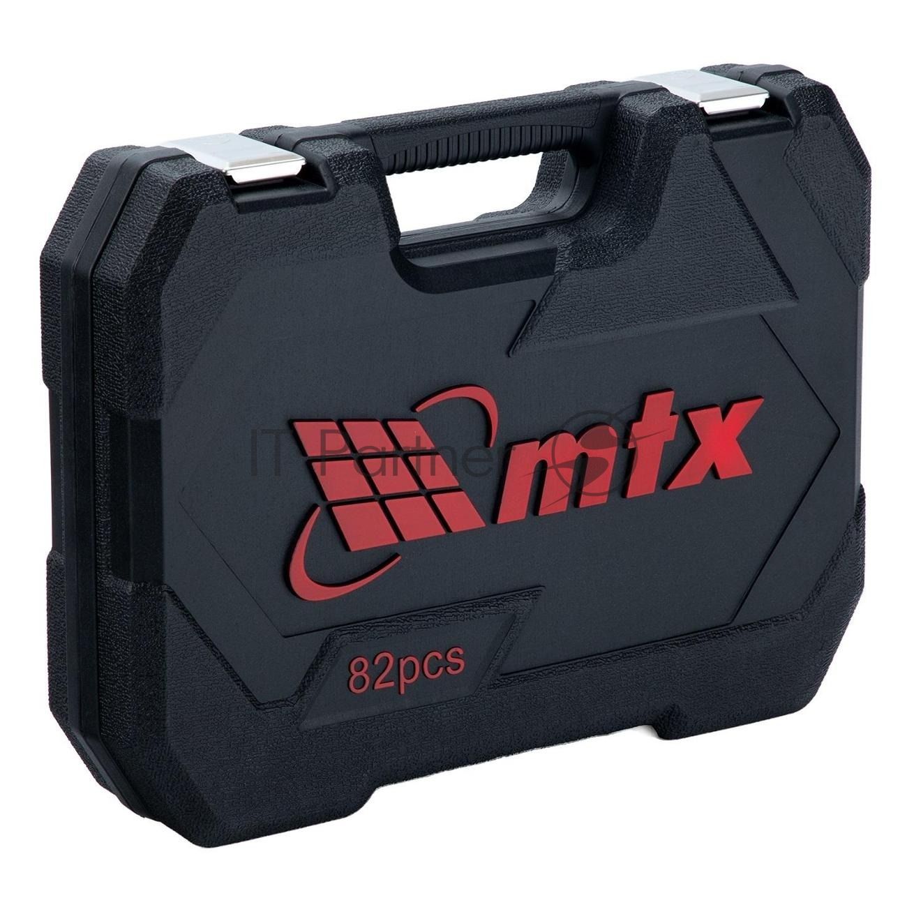 Набор инструментов, 1/2", 1/4", CrV, пластиковый кейс 82 предмета MTX