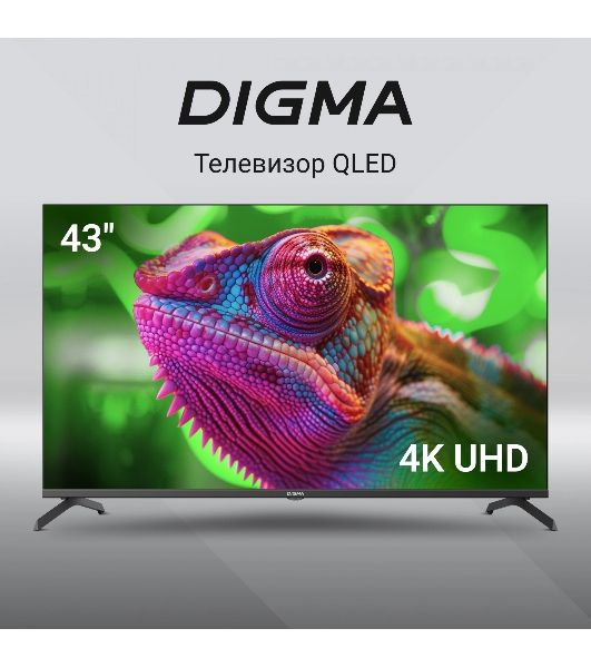 Телевизор Digma 43" DM-LED43UQB31 черный/черный QLED 4K UHD 60Hz Google TV