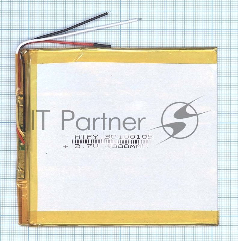 Аккумулятор Li-Pol (батарея) 3x100x105мм 3pin 3.7V/4000mAh