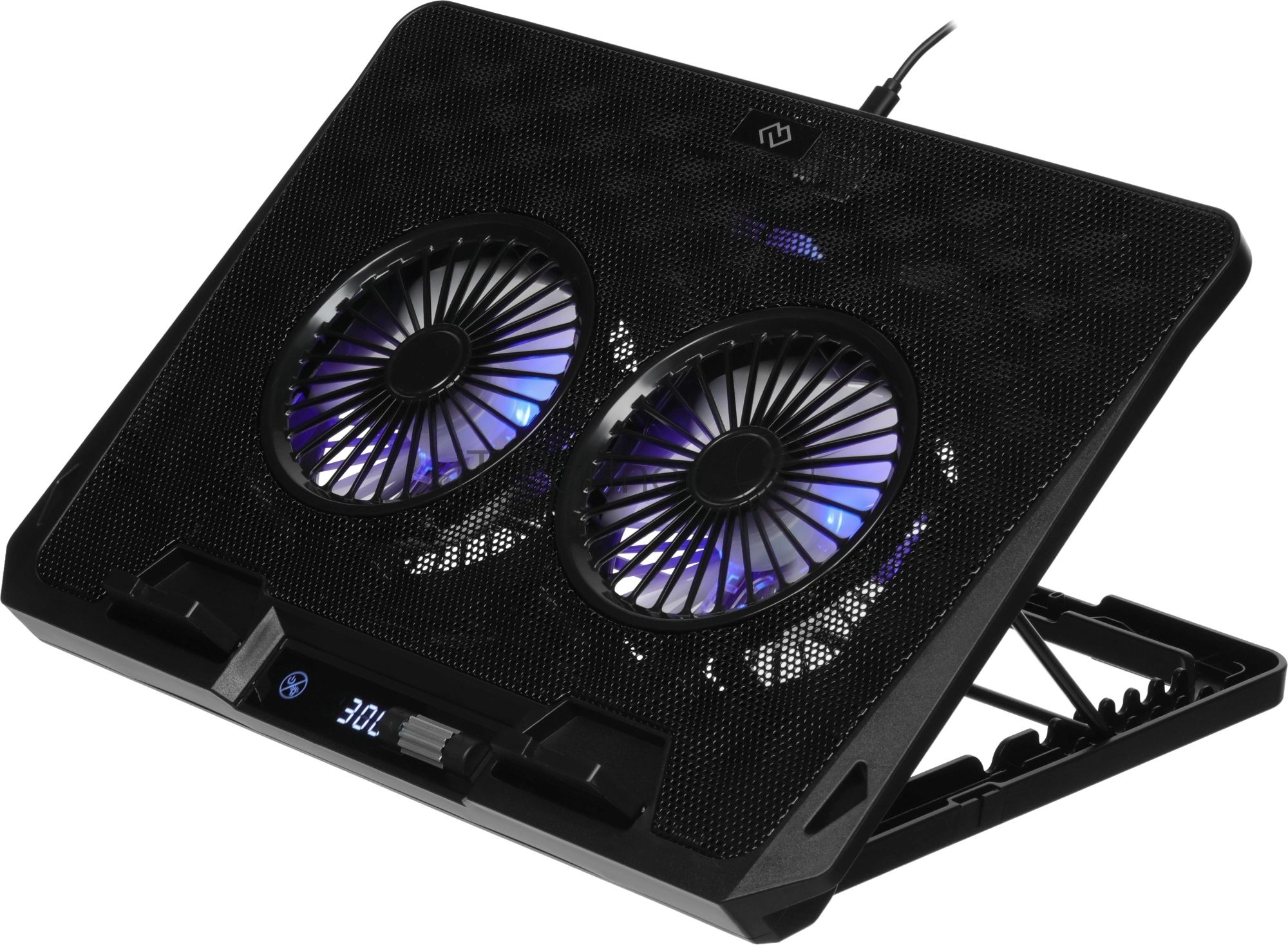 Подставка для ноутбука Digma D-NCP170-2x110 18" 400x288x45мм 52дБ 2xUSB 2x 110ммFAN 1100г Fan-control металл/пластик черный