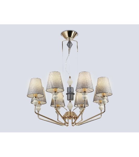 Люстра Ambrella light LH75403/8 GD/GR золото/серый E14*8 max 40W D815*1260