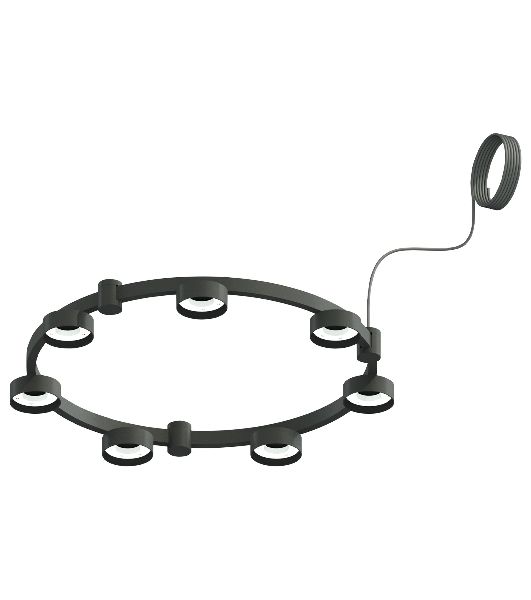 Корпус светильника C9238/7 SBK черный песок D635*70.5mm GX53/7
