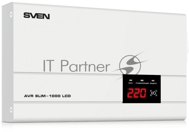 Стабилизатор напряжения SVEN AVR SLIM-1000 LCD