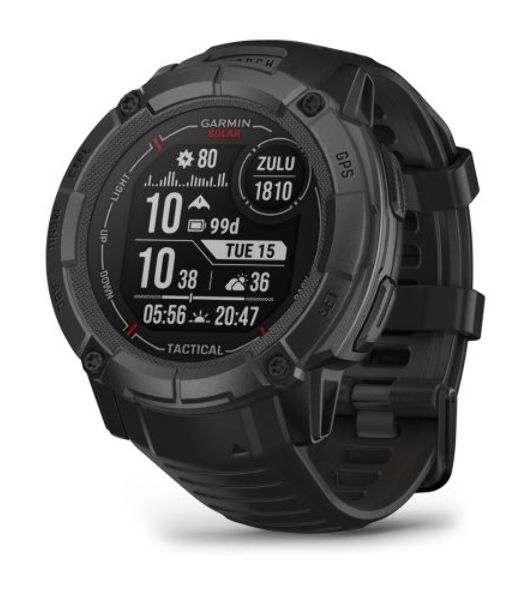 Умные часы Garmin Instinct 2X Solar, 1.0" MIP, 5G, Bluetooth, IPX7, черный
