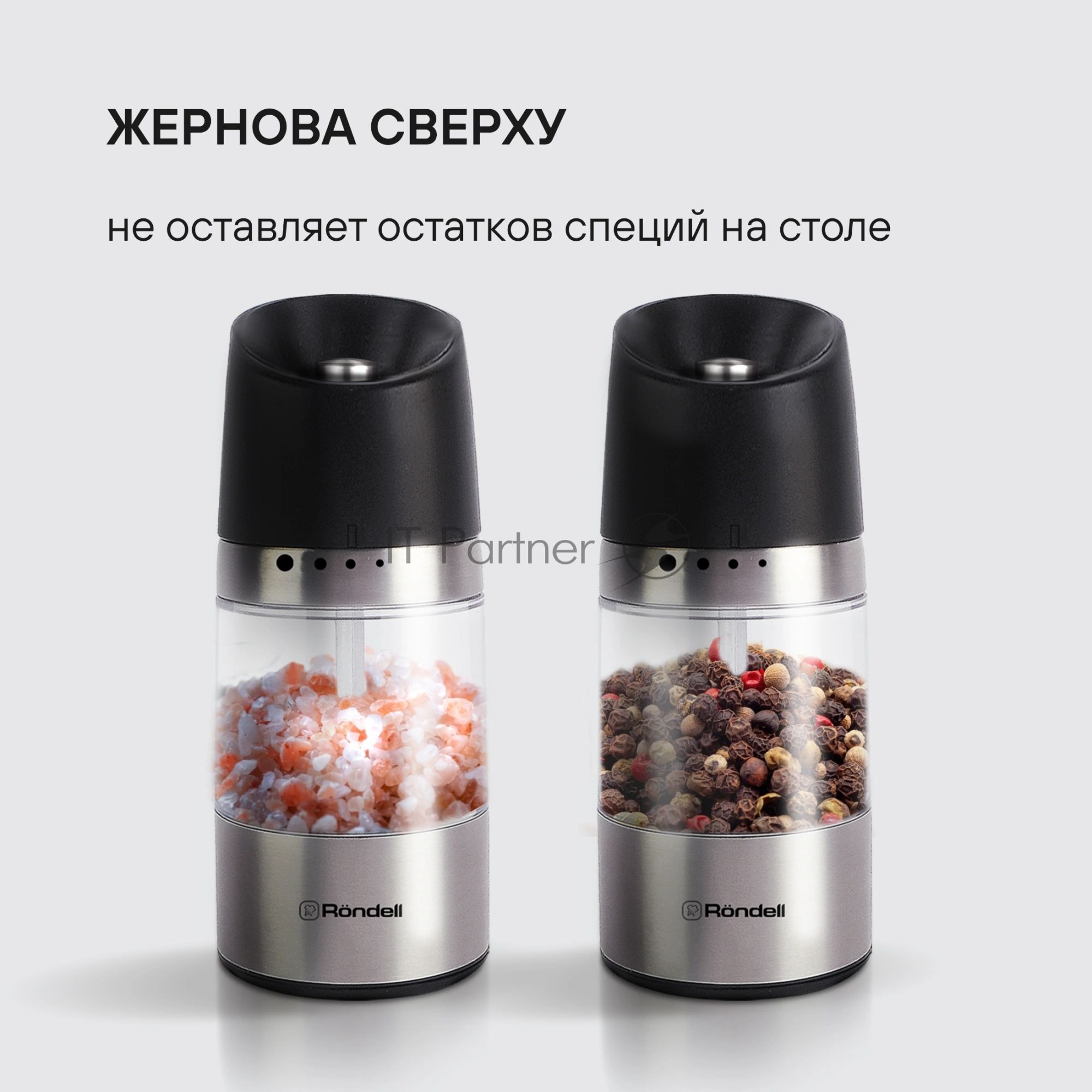 Мельница для соли и перца Rondell Piquant RD-1106, черный