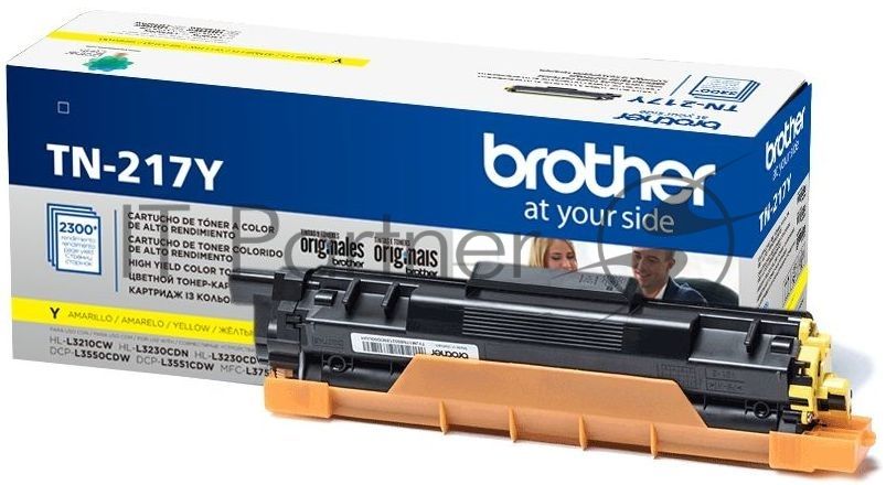 Картридж лазерный Brother TN217Y желтый для MFC-L3770CDW, DCP-L3550CDW, HL-L3230CDW 2300 стр.