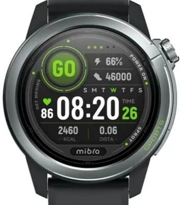 Умные часы Mibro GS Active2, 1.32" AMOLED, Bluetooth, NFC, WR50, темно-серый