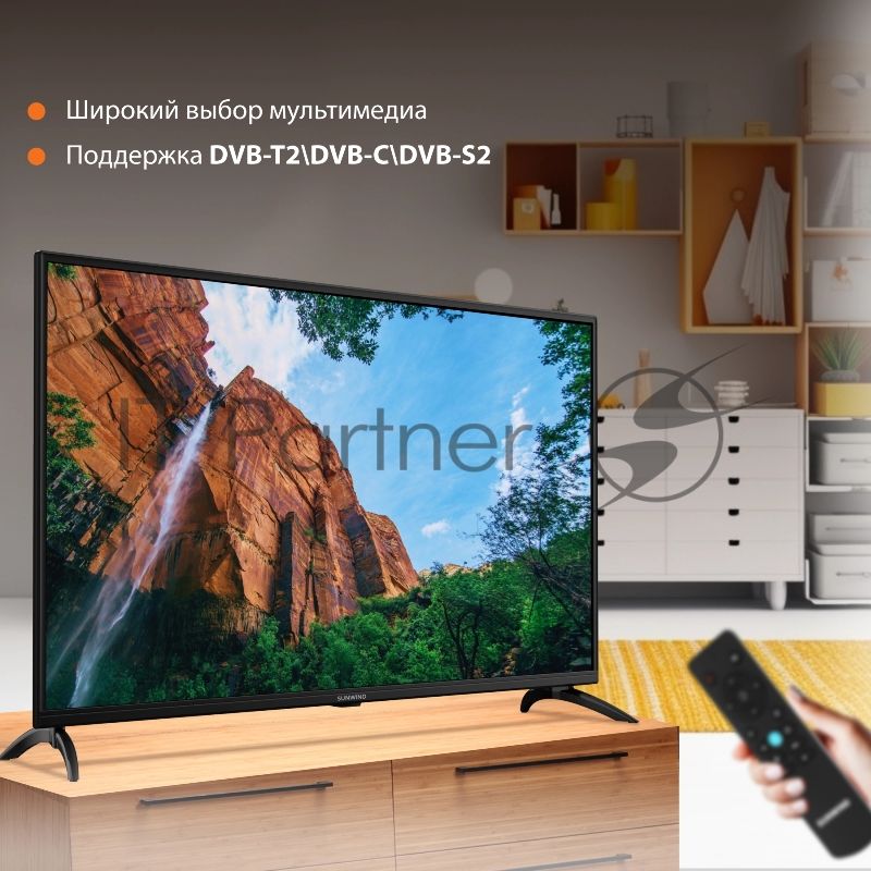 Телевизор SunWind 43" SUN-LED43XU400 черный LED UHD 60Hz Яндекс ТВ