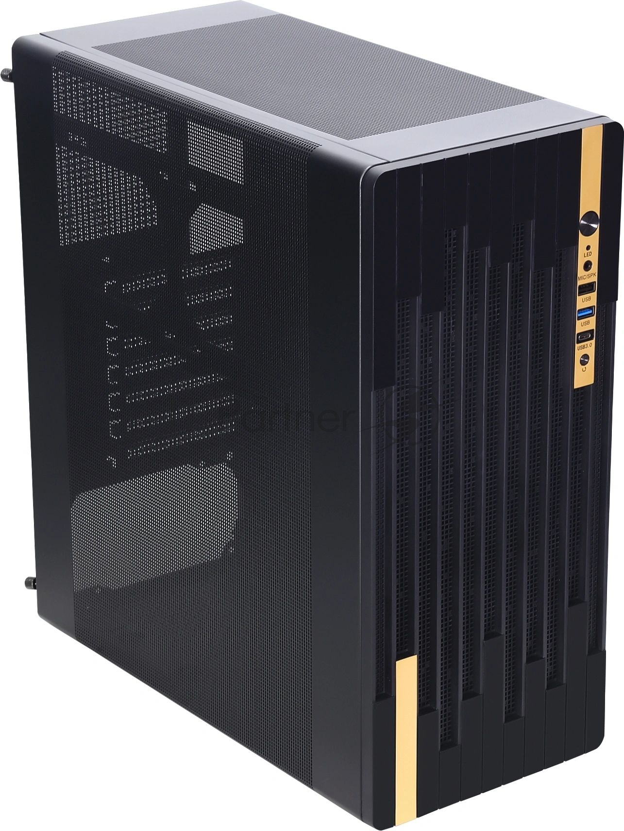 Компьютерный корпус Accord ACC-188R2 черный без БП ATX 4x120мм 1xUSB 2.0 1xUSB 3.0 1xUSB3.1 audio