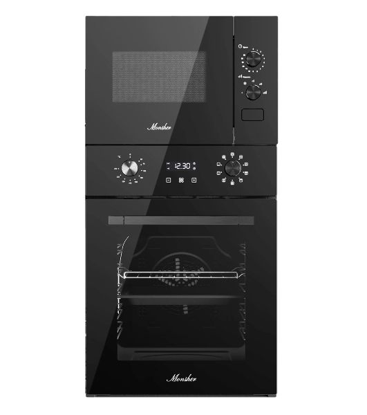 Встраиваемая микроволновая печь MONSHER MMH 1015 Noir, High-Tech, 15 л, мощность 600 Вт, 5 уровней мощности, размораживание, поворотное управление, черный