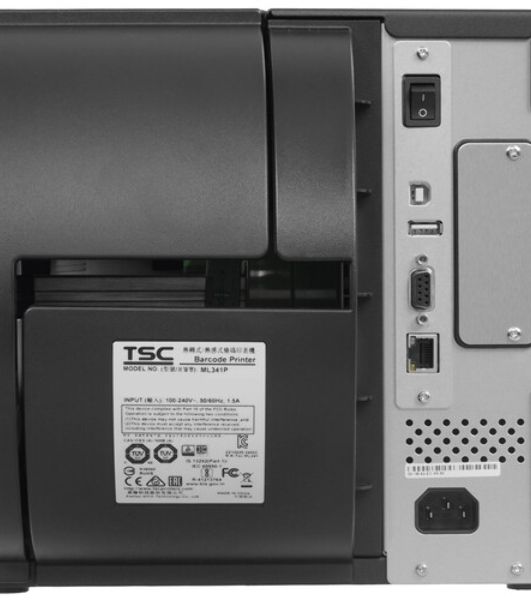 Принтер этикеток TSC ML341P (ML341P-A001-0202) стационарный, термотрансферная печать и прямая термопечать, 300 dpi, 152 мм/сек, Ethernet, RS-232, USB, Wi-Fi, черный