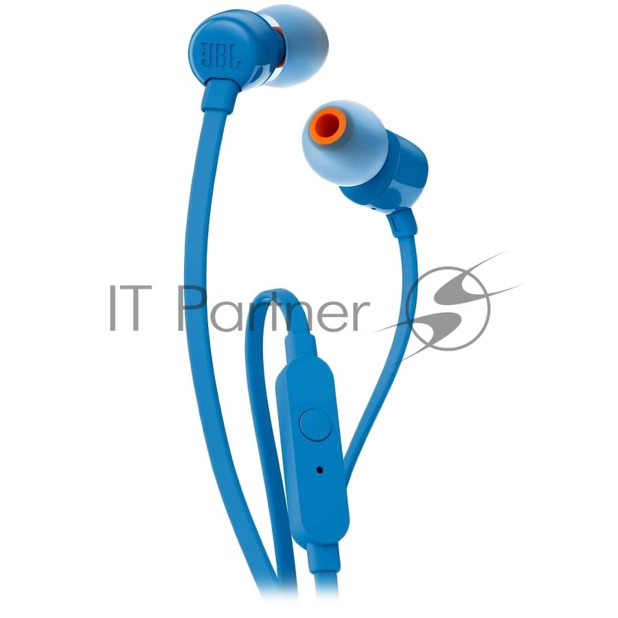 Проводные наушники JBL Tune 110 синий, внутриканальные, Jack 3.5 мм