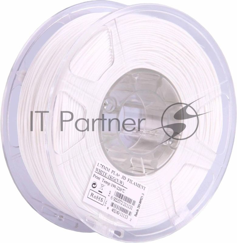 Пластик для принтера 3D Esun PLA+175W1 PLA d1.75мм 1кг 1цв. белый