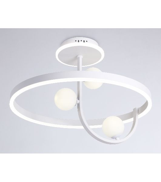Потолочный светодиодный светильник Ambrella light FL66261/1+3 WH белый 56W 3000K-6400K+G9/3 D500*358 (ПДУ ИК)