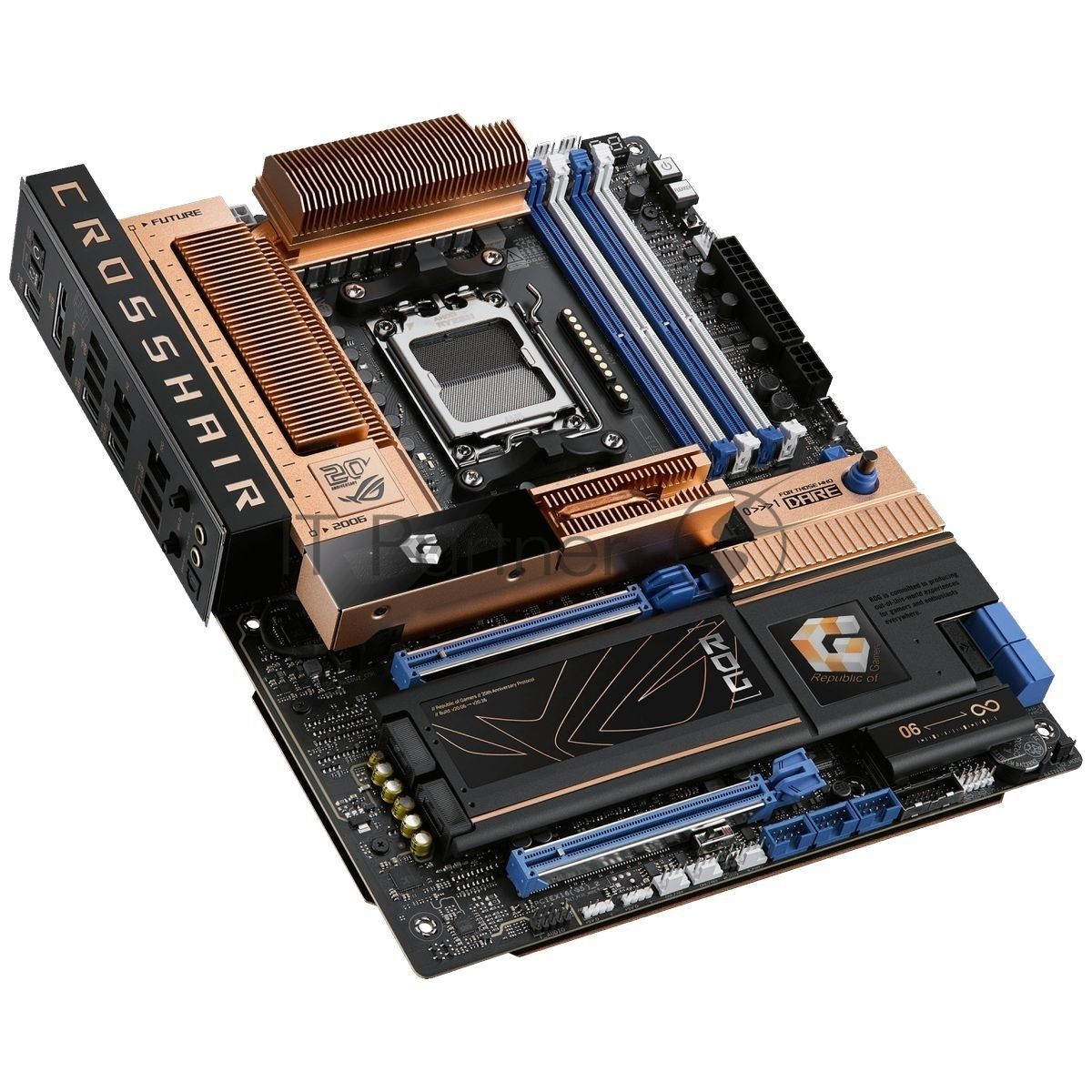 Материнская плата ASUS ROG CROSSHAIR 2006, AM5, AMD X870E, 4xDDR5, 4xSATA 6Gb/s, 5xM.2, 2xPCIe 5.0 x16, 1xHDMI, 1x 10Gb LAN + 1x 5Gb LAN, 2xUSB4 Type-C + 6xUSB 3.2 Gen2 Type-A + 3xUSB 3.2 Gen2 Type-C, 2x3.5 мм, 7.1, ATX