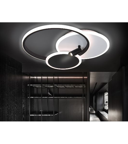 Светильник Ambrella light FL5118/3+1 WH/BK белый/черный 64W 3000K/4200K/6400K+4200K 480*425*110 (ПДУ ИК)