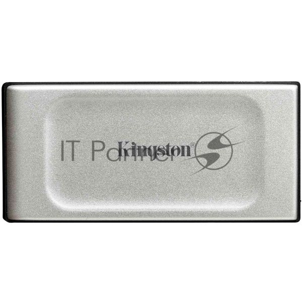 Внешний SSD Kingston XS2000, 500 Gb, USB 3.2 Gen 2x2 Type-C, R/W 2000/2000, серебристый