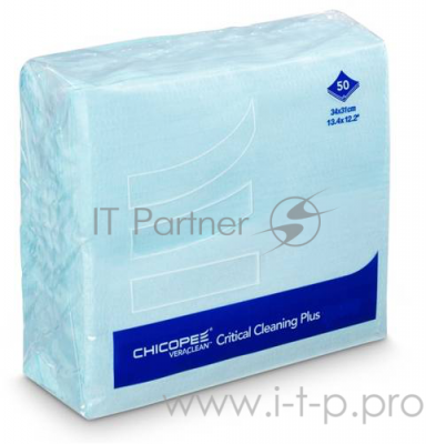 Салфетки для очистки оптики и зеркал, безворсовые Veraclean Critical Cleaning Wiper голубые (Katun/Chicopee) пак/50шт