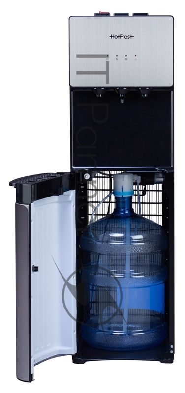 Кулер для воды Hotfrost V400AS, нижняя загрузка, нагрев 90 °С, охлаждение 10 °С, серебристый/черный