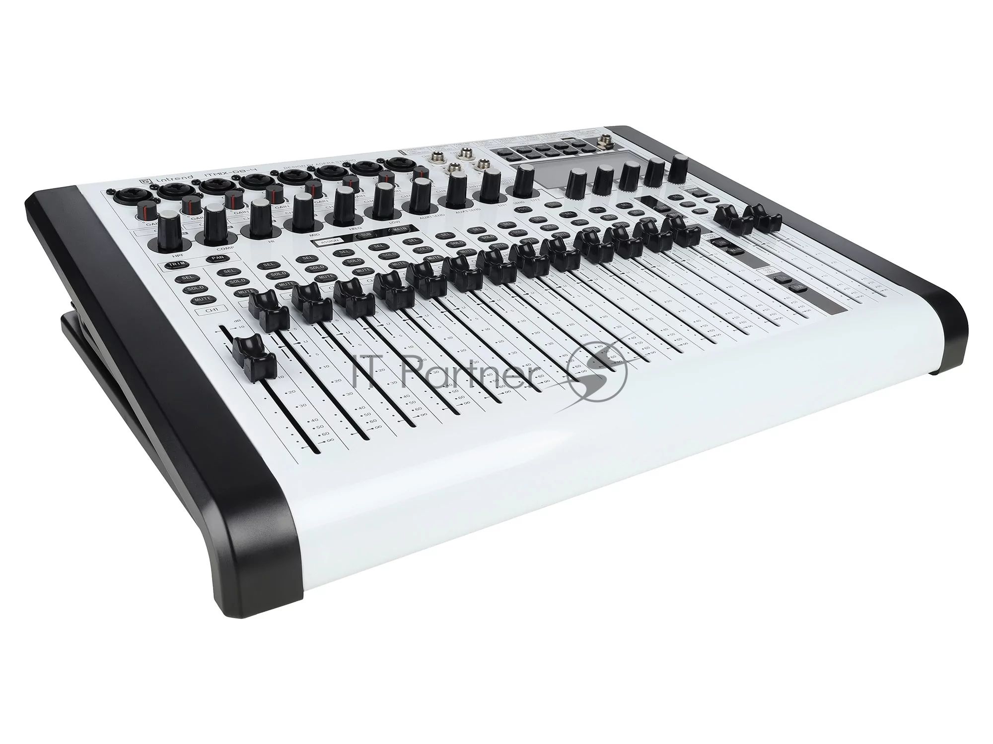 Микшер Intrend ITMIX-D8-4 цифровой, 12 входов (8 аналоговых, 1 стерео, 2 USB), 2 группы, Bluetooth, USB MP3 плеер